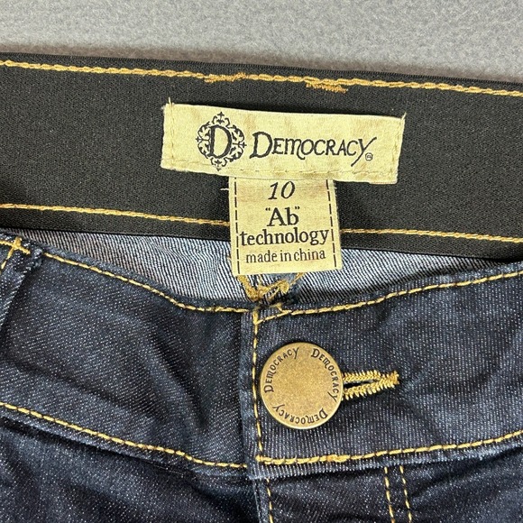 Democracy Jeans Womens Size 10 Blue "ab technology" Dark Wash Stretch Denim - Picture 8 of 13